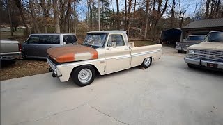 Mrs PIB puts a 2nd coat of quotMarine Varnishquot to my 1966 Chevy C10 on a 1972 Chevy C10 truck frame [upl. by Snah93]