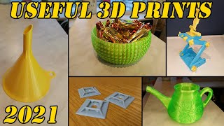 12 Useful 3D Prints 2021 [upl. by Hannaj908]