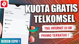 🟢 REDEEM KUOTA INTERNET 23 GB GRATIS Kuota Gratis Telkomsel 2024 Terbaru  Work 100 [upl. by Haissi]