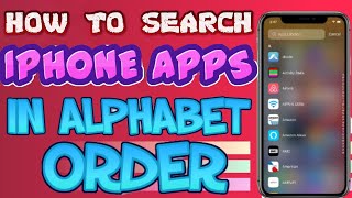 alphabetical order of apps on Apple iPhone  iPads IOS 14 amp Higher [upl. by Adnilemreh]