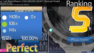 osucatch  xi  Last Resort Razors Challenging Legacy Destrudo Finale HT [upl. by Maisey847]