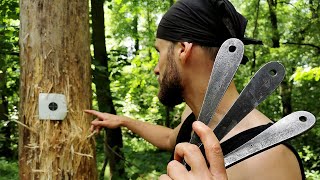 10 Knife Throwing Techniques With World ChampionAdam Celadin [upl. by Assilem]