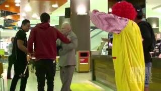 Ronald MCDonald assaults Grandpa  مقلب في مطعم مكدونلز [upl. by Faux]