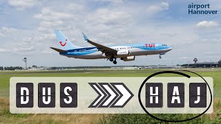 TUIfly landing at Hannover airport HAJ  Boeing 737800 [upl. by Rinum643]