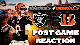 Bengals vs Raiders POSTGAME INSTANT REACTION [upl. by Macgregor]