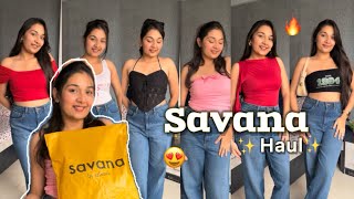 HUGE SAVANA TOPS HAUL  Unboxing  MUST HAVES  TRYON amp First Impressions✨ [upl. by Vardon]