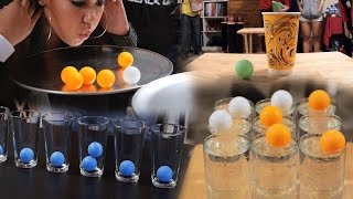 6 Creative Party Games With Ping Pong Balls Minute to Win ItPART 1 [upl. by Herculie]