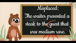 Misplaced and Dangling Modifiers  Animation Guide [upl. by Annhej]