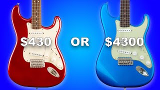 Red Squier VS Blue Fender Custom Shop Stratocaster [upl. by Mignonne]