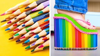 ASTUCES FUN DIY POUR LÉCOLE  Créations Folles et Astuces Pour la Rentrée Par 123 GO GOLD [upl. by Dag]