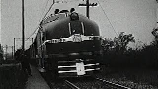 The SteamElectric Arrives 1938 Vintage Newsreel  Union Pacific  Restored 24fps Film [upl. by Nina]