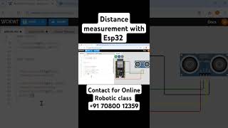 Distance measurement with Esp32iotesp32electronicrobot [upl. by Eoj]