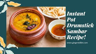 Instant Pot Sambar  Drumstick Sambar in Pressure Cooker 20 minutes [upl. by Ardnekat]