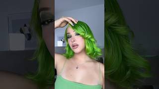 Let’s try Brat Green hair 💚 what should I try next hairtransformation [upl. by Loomis]