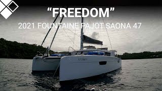 2021 Fountaine Pajot Saona 47 quotFreedomquot  For Sale with Multihull Solutions [upl. by Noryahs]