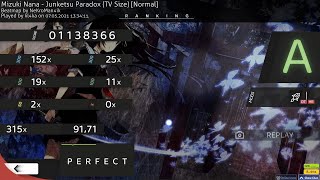 Osu BLOODC Mizuki Nana  Junketsu Paradox TV Size Normal mods HR  DT [upl. by Prent]