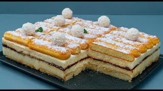 Raffaello cake without baking A super simple recipe [upl. by Arratahs]