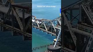 Pamban old railway bridge ridewithrimbu rameshwaram seabridge railwaybridge oldbridge shorts [upl. by Aelam]