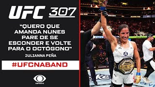 UFC 307 Após a vitória Julianna Peña ignora Kayla Harrison e desafia Amanda Nunes [upl. by Ahseryt]