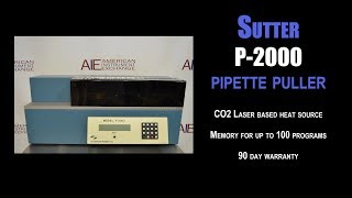 Sutter P2000 Pipette Puller 3888A PIPETTOR [upl. by Agem]