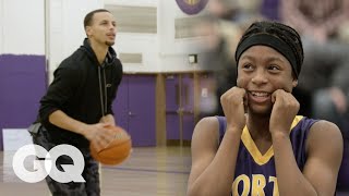 Steph Curry Plays HORSE with Unsuspecting High Schoolers  GQ Sports [upl. by Karin]