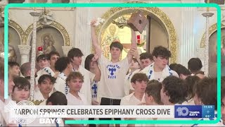 Tarpon Springs celebrates Epiphany cross dive [upl. by Urion]