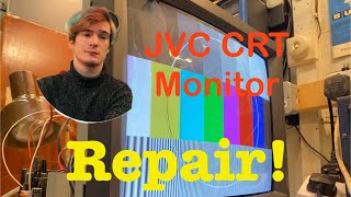 Customer Repair  JVC TM1700PN with knackard CRT Mullard Repairs [upl. by Viccora]