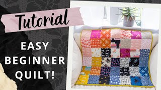 QUILTING TUTORIAL SEW AN EASY BEGINNERFRIENDLY QUILT FROM START TO FINISH [upl. by Trina]