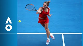 Simona Halep v Angelique Kerber lengthy rally in the semi finals  Australian Open 2018 [upl. by Eseerehc221]