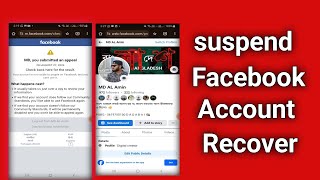 Suspend Facebook Account Recovery 2024 Update [upl. by Oiruam]