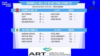 Division 2  Round 5  Benwell Hill CC 2nd XI v Hetton Lyons CC 2nd XI [upl. by Merete]