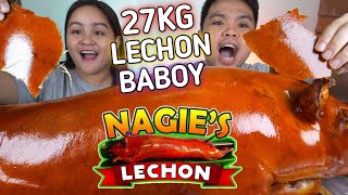 27KG WHOLE LECHON BABOY GOOD FOR 160 SERVINGS  SUPER KINIS AT CRISPY By Nagies Lechon [upl. by Ybhsa]