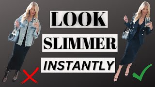 10 Style Tips To Instantly Look Slimmer  Fashion Over 40 [upl. by Yevi]