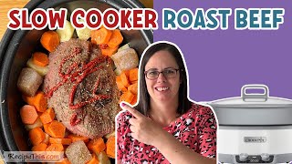 Slow Cooker Roast Beef how to make roast beef in the crockpot [upl. by Cyprus]