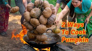 2 Ways to Cook Pumpkin Steamed Pork Belly amp Sweet Pumpkin Cake  MustTry Village Recipes [upl. by Theran]