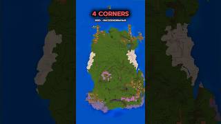 4 CORNERS Seed for Minecraft PE minecraft seeds minecraftseed [upl. by Ahsiakal]