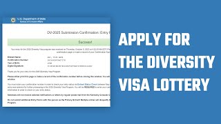 How to Apply for the Diversity Visa Lottery 2025  Step by Step Guide [upl. by Terrena]