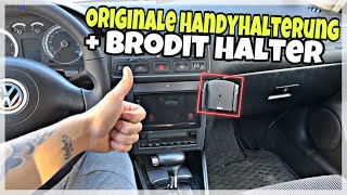 Golf 4 16 SR Bekommt eine Originale Handyhalterung  Brodit Halter  Für Alle Handys Smartphones⭐️ [upl. by Kant68]