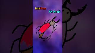 Creative Drawing for Kids Learn to Draw an insect shorts [upl. by Aiehtela]