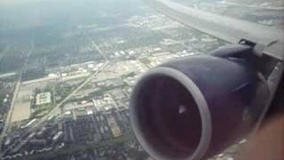 United Boeing 777 Take Off From Chicago [upl. by Shanie]