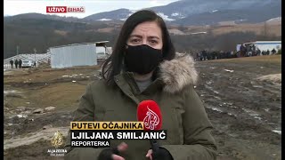 Migranti u Lipi kod Bihaća odbijaju hranu [upl. by Einittirb5]