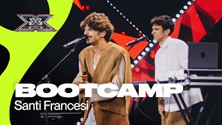 “Un ragazzo di strada” da standing ovation con i Santi Francesi  X Factor 2022  BOOTCAMP 1 [upl. by Ynnod]