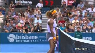 Serena Williams misses the ball vs Andrea Petkovic [upl. by Eey]