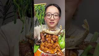 mukbang fish pig intestine [upl. by Lever]