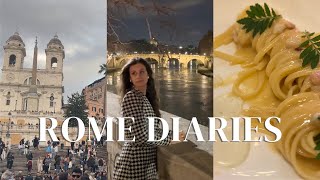 Rome diaries  in giro per il centro di Roma ristorante buonissimo Trastevere di sera [upl. by Cy]