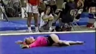 Sandy Woolsey  1989 US World Trials  Floor Exercise [upl. by Boice]