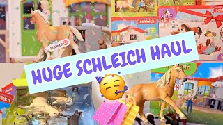 Huge Schleich Haul Dog and Horse Toy Unboxing with Me [upl. by Raual]