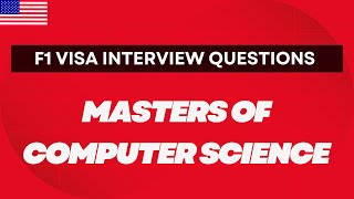 F1 Visa Interview Questions For Masters in Computer Science  MS in IT [upl. by Lena383]