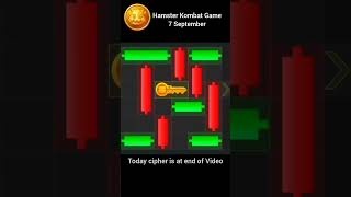 Hamster Kombat 7 september Key video and cipher hamstergame hamsterkombatdailycipher [upl. by Ynnav]