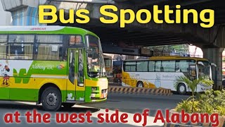 BUS SPOTTING AT THE WEST SIDE OF ALABANG Vlog366 bus busspotting [upl. by Adamec]